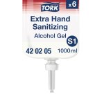 Gel hydroalcoolique extra désinfectant pour les mains Tork S1 - Cartouche de 1 L