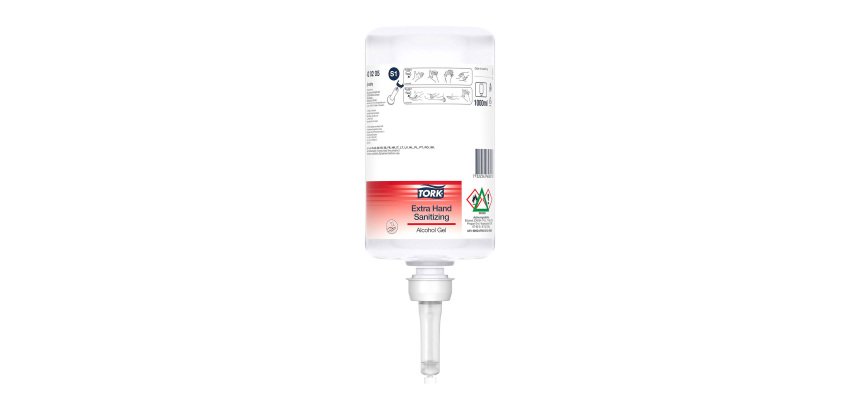 Gel hydroalcoolique extra désinfectant pour les mains Tork S1 - Cartouche de 1 L