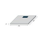 Tellus Personenwaage aus gehärtetem Glas ohne Batterien JVD, schwarz