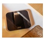 Tellus Personenwaage aus gehärtetem Glas ohne Batterien JVD, schwarz