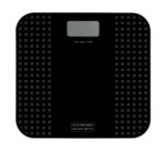 Tellus Personenwaage aus gehärtetem Glas ohne Batterien JVD, schwarz