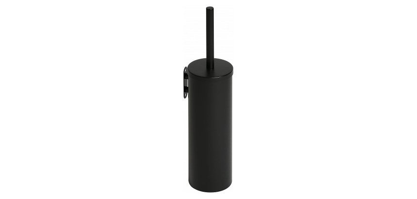 Matte black toilet brush with silicone brush JVD