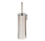 Shiny stainless steel toilet brush with silicone brush JVD