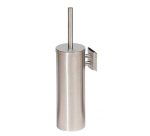 Brushed stainless steel toilet brush with silicone brush JVD