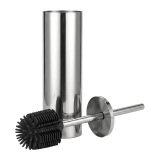 Balai brosse WC inox brillant avec brosse silicone JVD