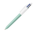 Stylo bille 4 couleurs Bic Recyclé rétractable pointe 1 mm - écriture moyenne - Boite de 12