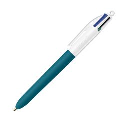 Stylo bille 4 couleurs Bic Recyclé rétractable pointe 1 mm - écriture moyenne - Boite de 12