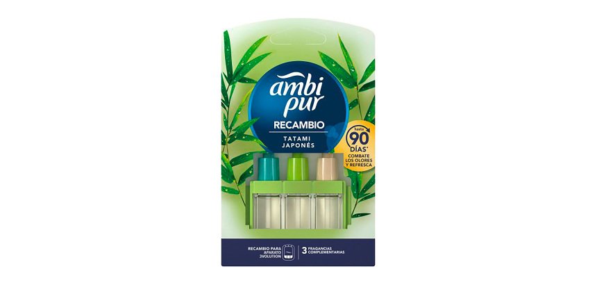 Ambi Pur 3Volution Tatami japonés - Recambio Para Ambientador Eléctrico - 21 ml