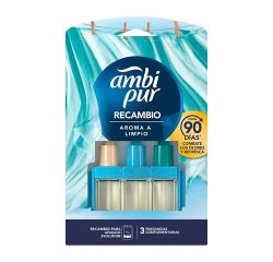 Ambi Pur 3Volution aroma Limpio - Recambio Para Ambientador Eléctrico - 21 ml