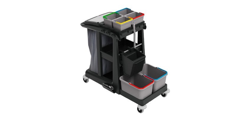 ECO-Matic 3 ReFlo Numatic Cleaning Trolley with 6 Buckets