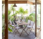 Klappbarer Außentisch BALCONY - Stahl - L. 120 cm
