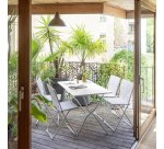 Table d'extérieur pliante BALCONY - Acier - L. 120 cm