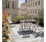 BALCONY Folding Outdoor Table - Steel - L. 120 cm