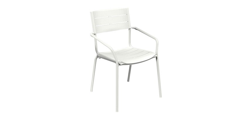 Agora Lafuma armchair, armrests, aluminum and polypropylene