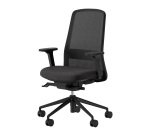 Chaise de bureau Rockit tissu et maille, mécanisme synchrone, accoudoirs 3D, dossier haut, soutien lombaire, structure noire