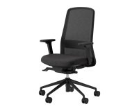 Office chair Rockit fabric and mesh, synchronous mechanism, 3D armrests, high backrest, lumbar support, black structure