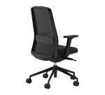 Chaise de bureau Rockit tissu et maille, mécanisme synchrone, accoudoirs 3D, dossier haut, soutien lombaire, structure noire