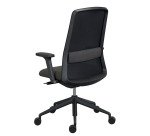 Chaise de bureau Rockit tissu et maille, mécanisme synchrone, accoudoirs 3D, dossier haut, soutien lombaire, structure noire