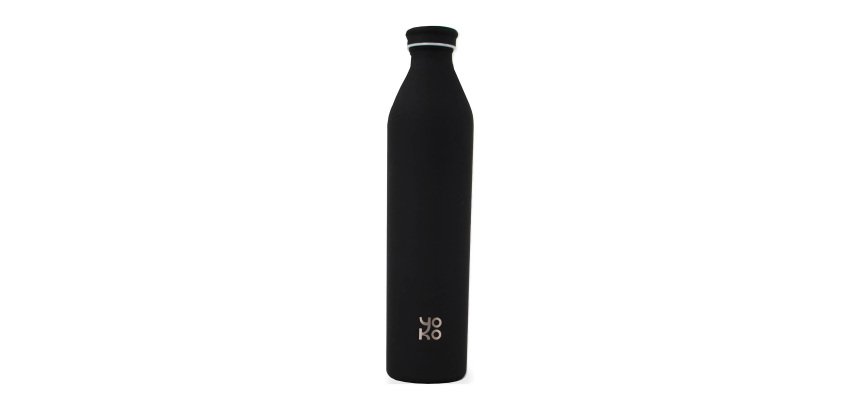 Isotherme Flasche Yoko 1 L, matt schwarz