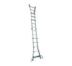 Scala telescopica STP Clik Clak per uso professionale in alluminio, 6 x 4 gradini