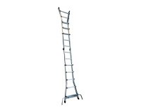 Scala telescopica STP Clik Clak per uso professionale in alluminio, 3 x 4 gradini