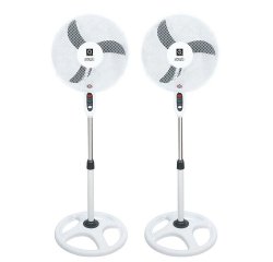 2 staande ventilatoren Ø 40 cm - 45 W, wit