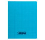 Cahier piqué Clairefontaine 17 x 22 cm grands carreaux 96 pages bleu ciel