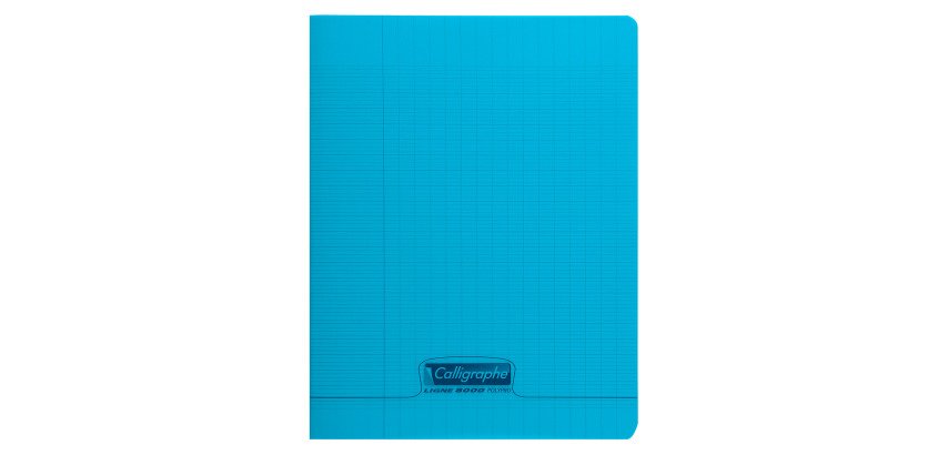 Cahier piqué Clairefontaine 17 x 22 cm grands carreaux 96 pages bleu ciel