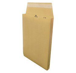 Bolsa con fuelle 3 cm kraft marrón reforzado 260 x 330 mm La Couronne 130 g sin ventana - Paquete de 25
