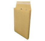 Pochette à soufflets 3 cm kraft brun armé 229 x 324 mm La Couronne 130 g sans fenêtre - Paquet de 25