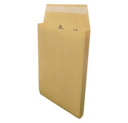 Bolsa con fuelle 3 cm kraft marrón reforzado 229 x 324 mm La Couronne 130 g sin ventana - Paquete de 25