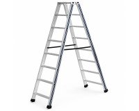 Scala a doppia salita STP Pikasso per uso industriale in alluminio, 8 gradini