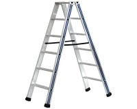Scala a doppia salita STP Pikasso per uso industriale in alluminio, 6 gradini