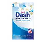 Lessive poudre concentrée Dash professional 2 en 1 fleurs de lotus & lys - 120 lavages - Baril de 6,6 kg