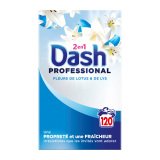 Lessive poudre Dash Professional 2en1 Fleurs de lotus et de lys - 120 lavages - Baril de 6,6 kg