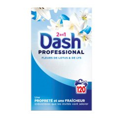 Konzentriertes Waschpulver Dash Professional 2 in 1 Lotusblüten & Lilien - 120 Wäschen - Fass 6,6 kg