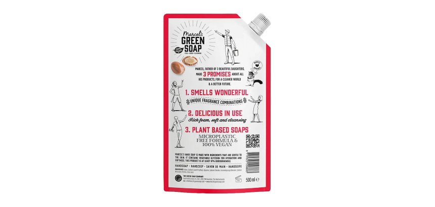Marcel’s Green Soap hand wash gel argan & oudh - 500 ml refill