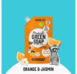 Marcel’s Green Soap hand wash gel orange & jasmine - 500 ml refill