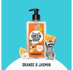 Marcel’s Green Soap hand wash gel orange & jasmine - pump bottle 500 ml