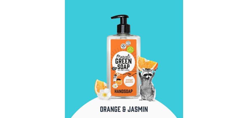Marcel’s Green Soap hand wash gel orange & jasmine - pump bottle 500 ml