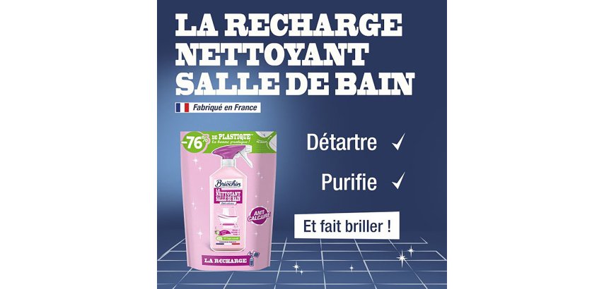 Briochin antikalk badkamerreiniger met bloemengeur - Navulling van 750 ml