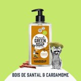 Gel lavant mains Marcel’s Green Soap bois de santal & cardamome - flacon pompe 500 ml