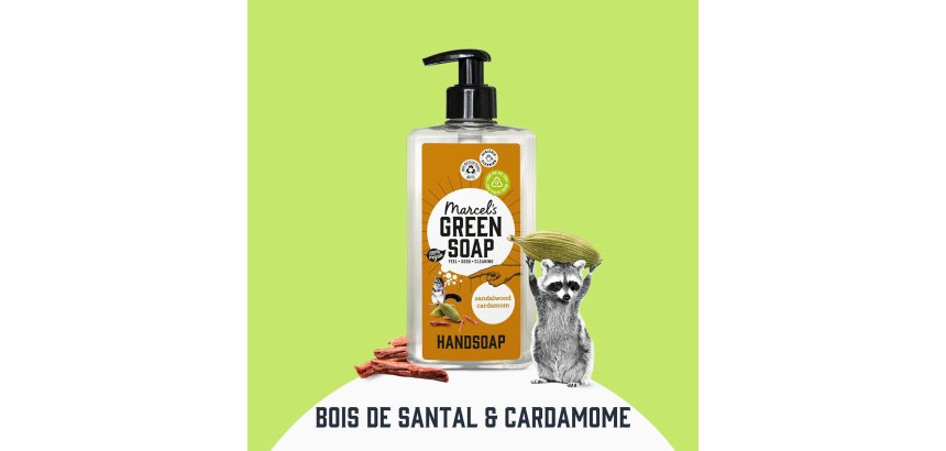 Marcel’s Green Soap hand wash gel sandalwood & cardamom - pump bottle 500 ml