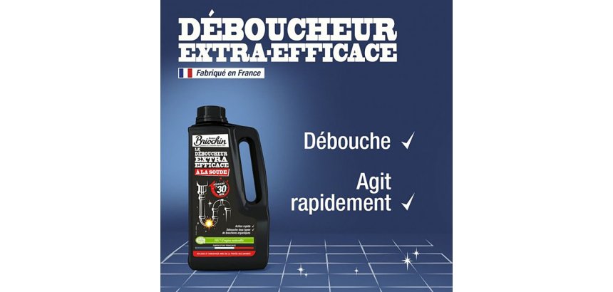 Briochin extra-effective soda drain cleaner - 900 ml bottle