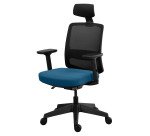 Bürostuhl MOOV', Stoff und Netz, Rückenlehne mit Lendenstütze, Armlehnen, Kopfstütze, Synchronmechanismus mit Sitztiefenverstellung