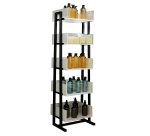 Mueble expositor de madera con 5 bandejas