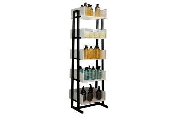Mueble expositor de madera con 5 bandejas