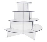 Expositor de producto semicircular con 4 niveles