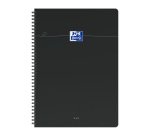 Cahier Oxford Smart A4 petits carreaux 5 x 5 – 100 pages, reliure anneaux souples, couverture noire
