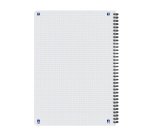 Cahier Oxford Smart A4 petits carreaux 5 x 5 – 100 pages, reliure anneaux souples, couverture noire